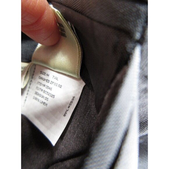 VINTAGE Eddie Bauer Sport Coat 44 Tall AKA Blazer Linen Safari Jacket - Picture 13 of 14